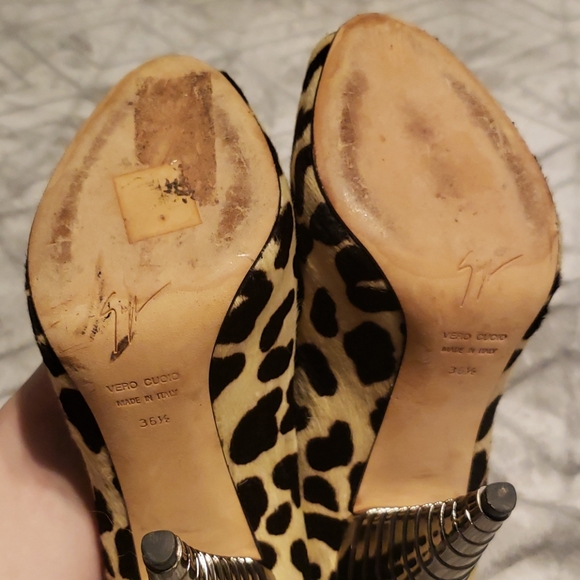 Giuseppe zanotti design leopard fur heels - Picture 6 of 8